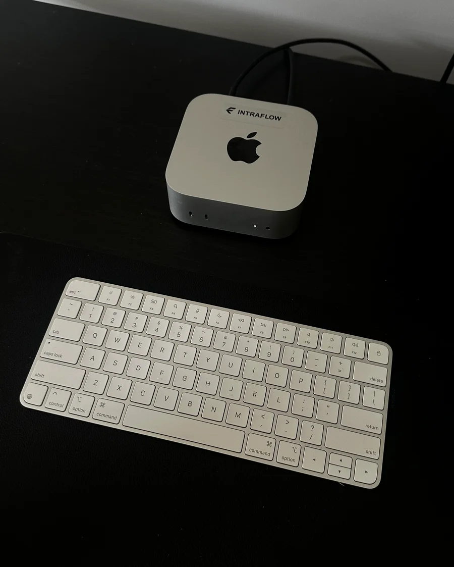 An Intraflow-branded Mac mini we manage for a client